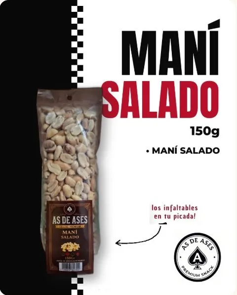 Maní Salado 150 g As de Ases: maní salado